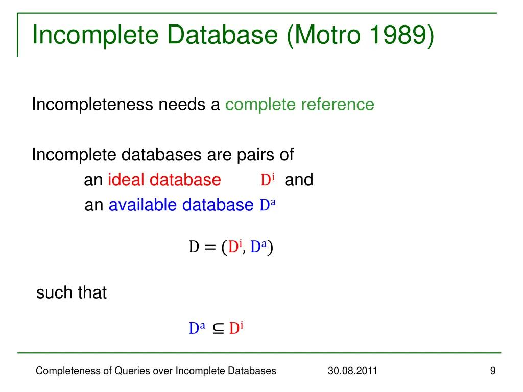 incomplete database motro 1989