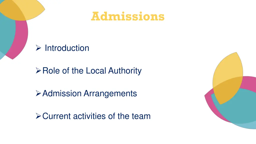 admissions