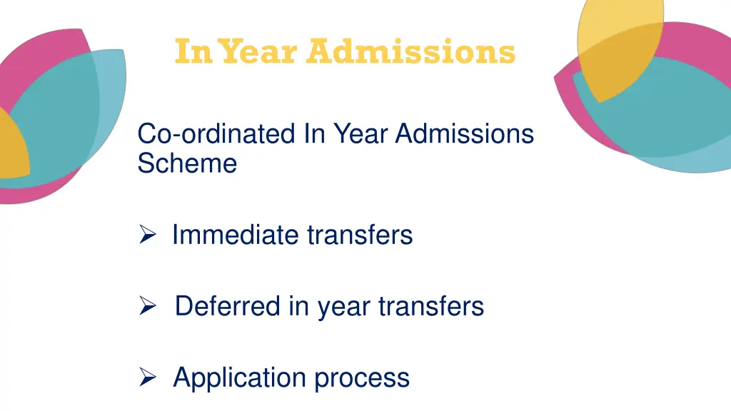 in year admissions