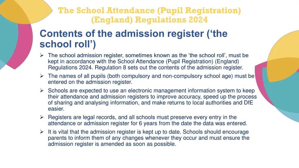 the school attendance pupil registration england 1