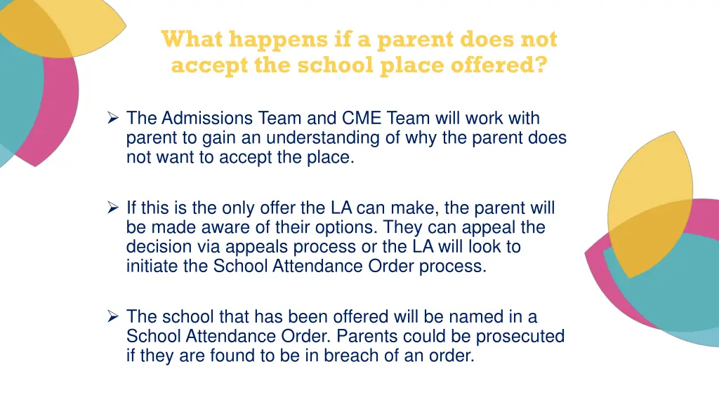 what happens if a parent does not accept