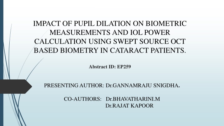 impact of pupil dilation on biometric