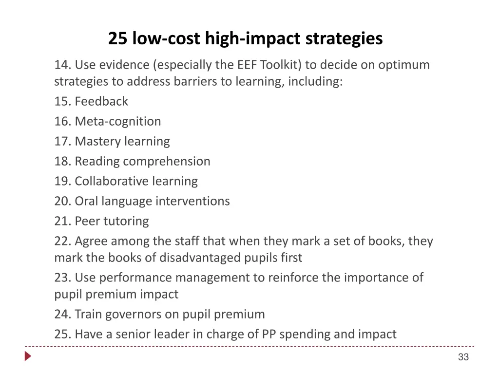 25 low cost high impact strategies 1