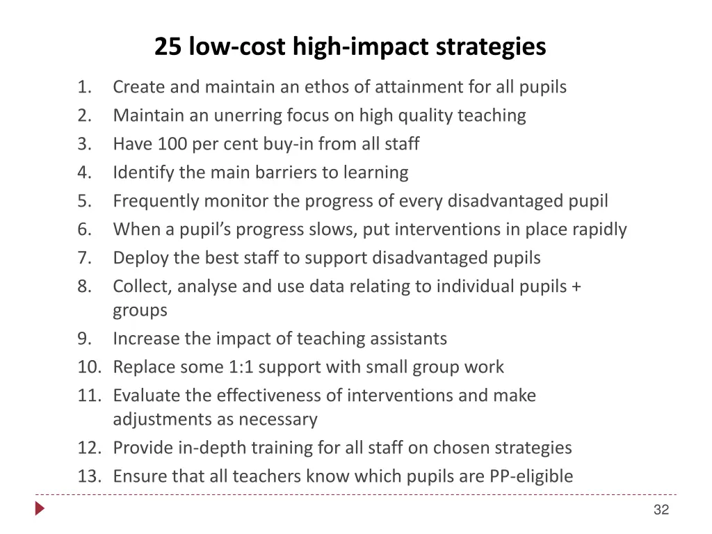 25 low cost high impact strategies