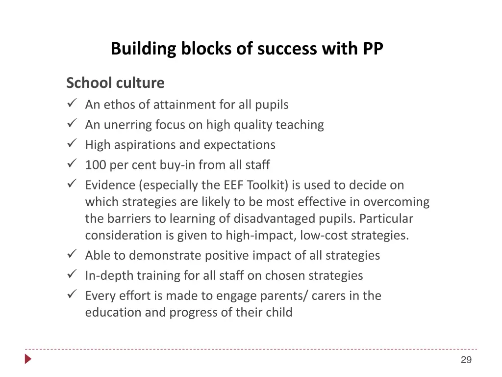 building blocks of success with pp