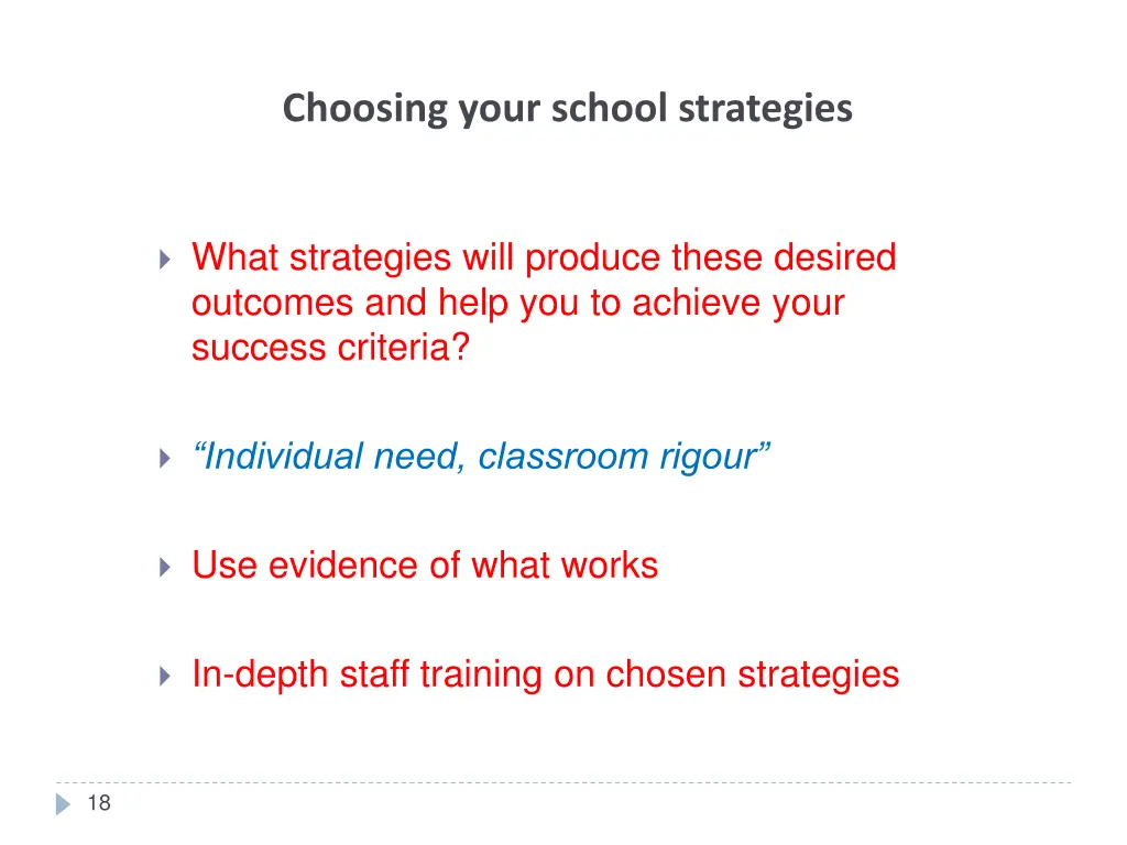 choosing your school strategies