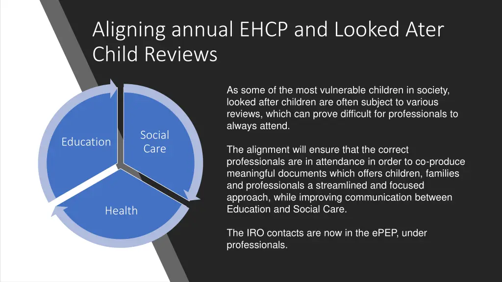 aligning annual ehcp and looked ater child reviews