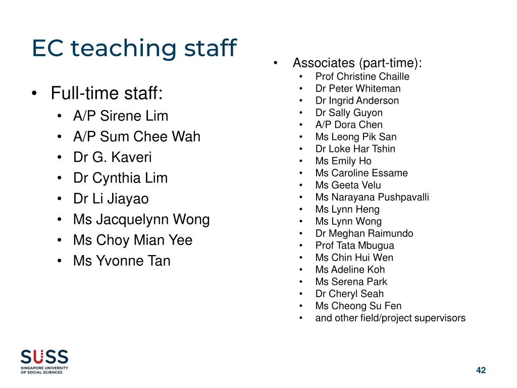 ec teaching staff