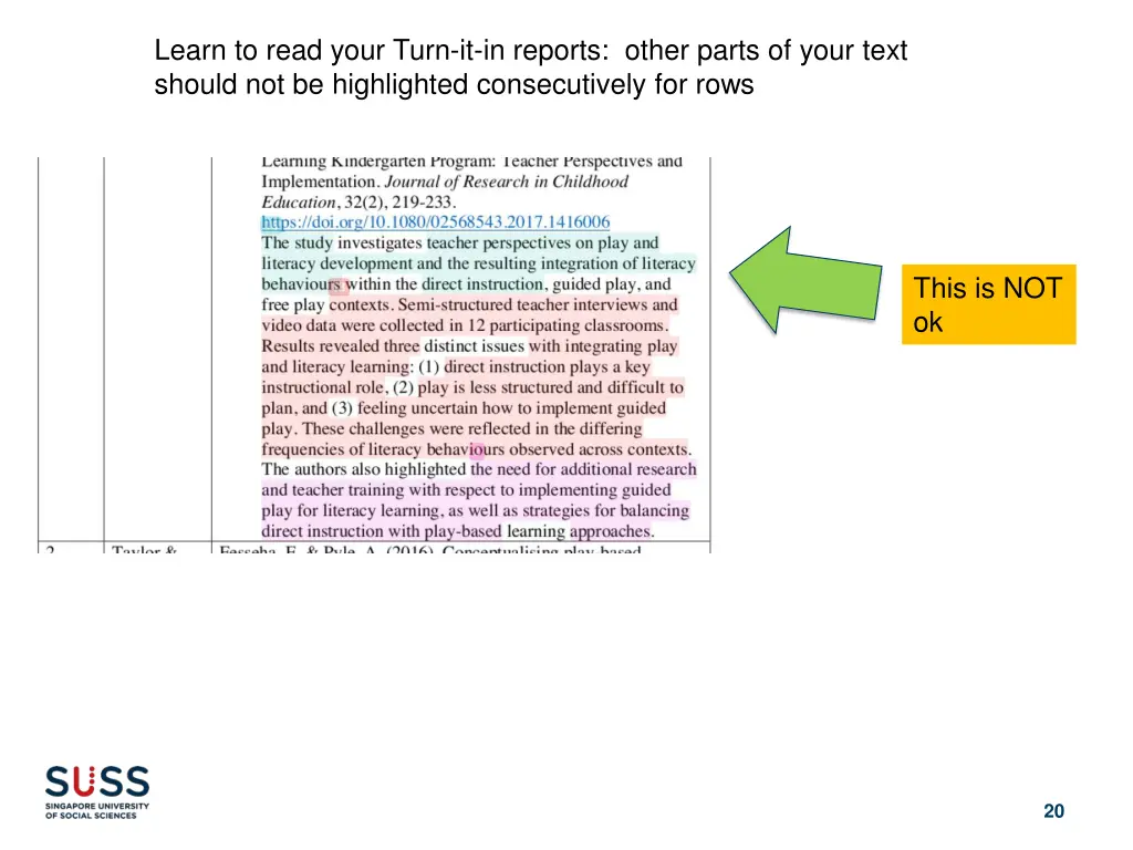 learn to read your turn it in reports other parts