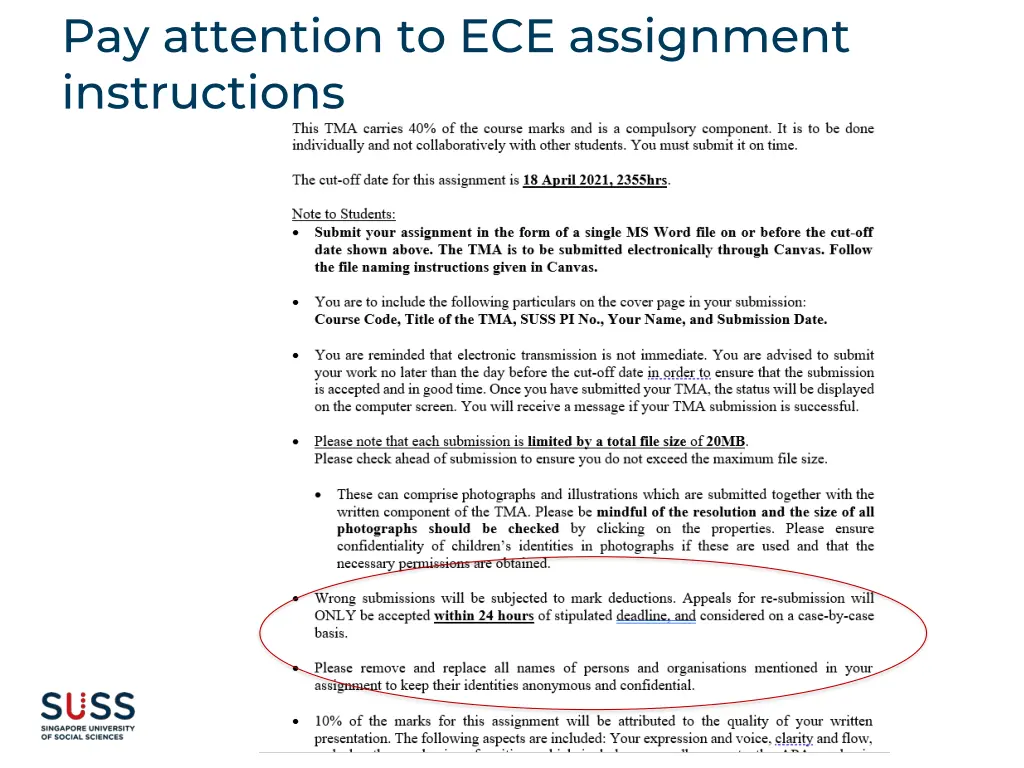 pay attention to ece assignment instructions 1