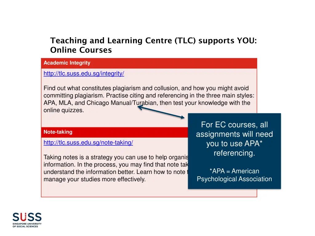 teaching and learning centre tlc supports