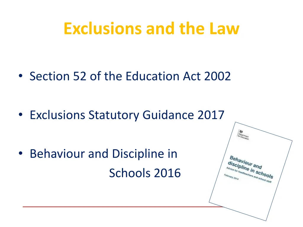 exclusions and the law