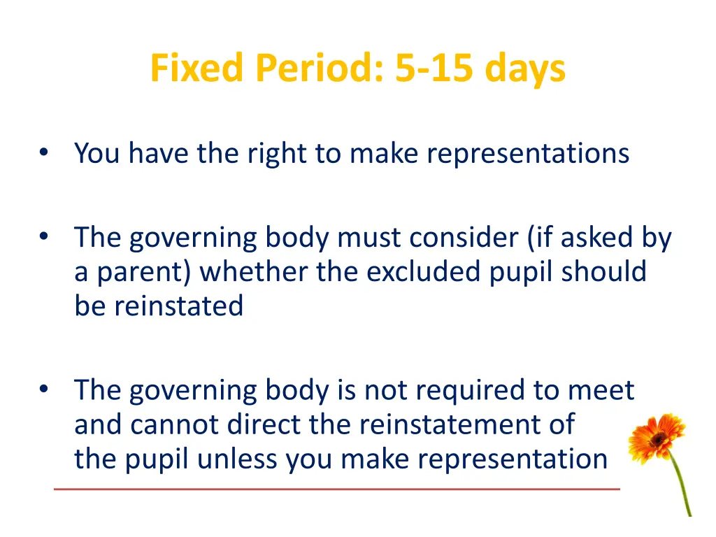 fixed period 5 15 days