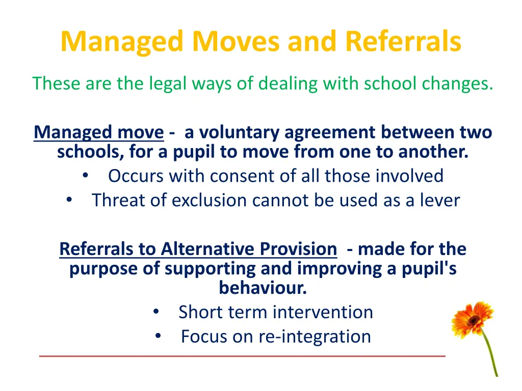 managed moves and referrals