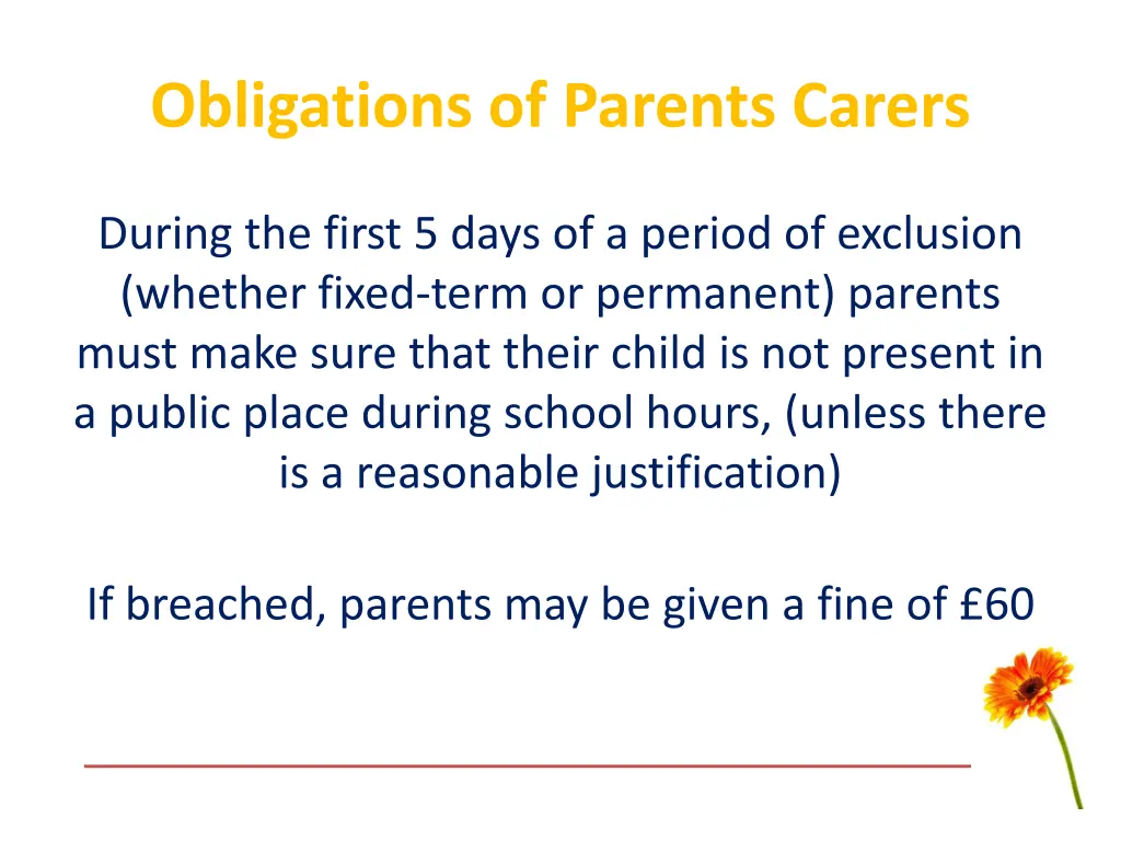 obligations of parents carers