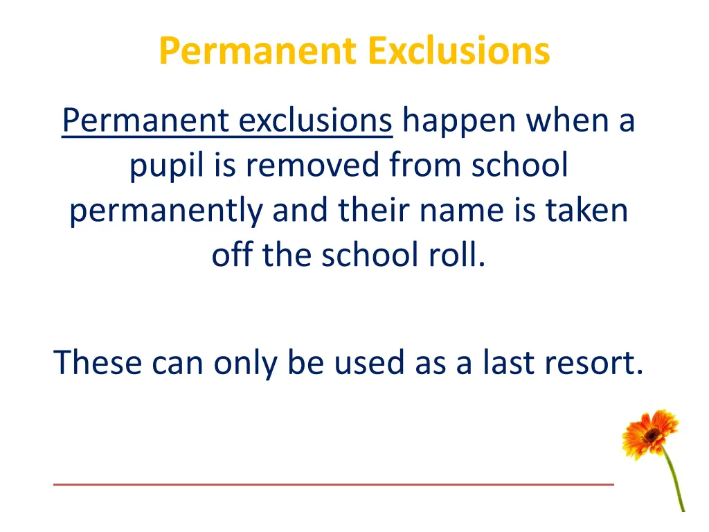 permanent exclusions