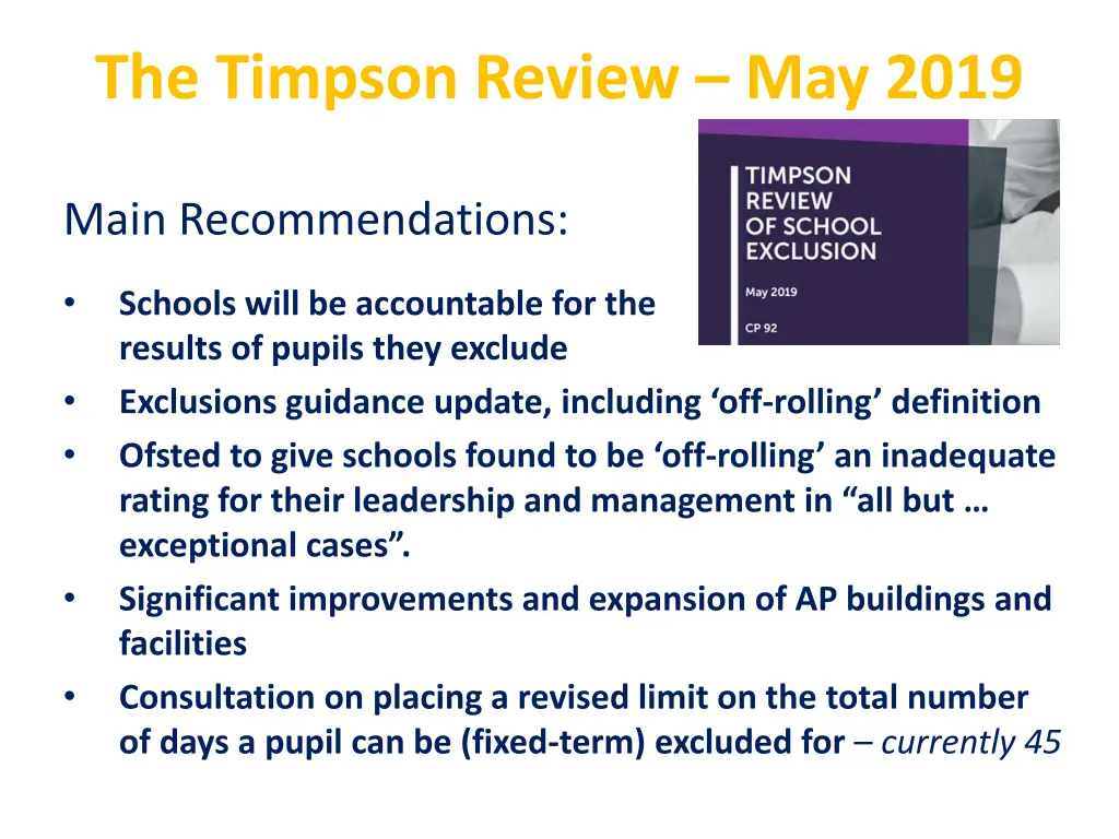 the timpson review may 2019