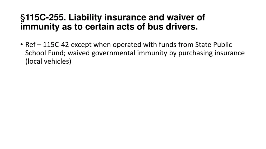 115c 255 liability insurance and waiver