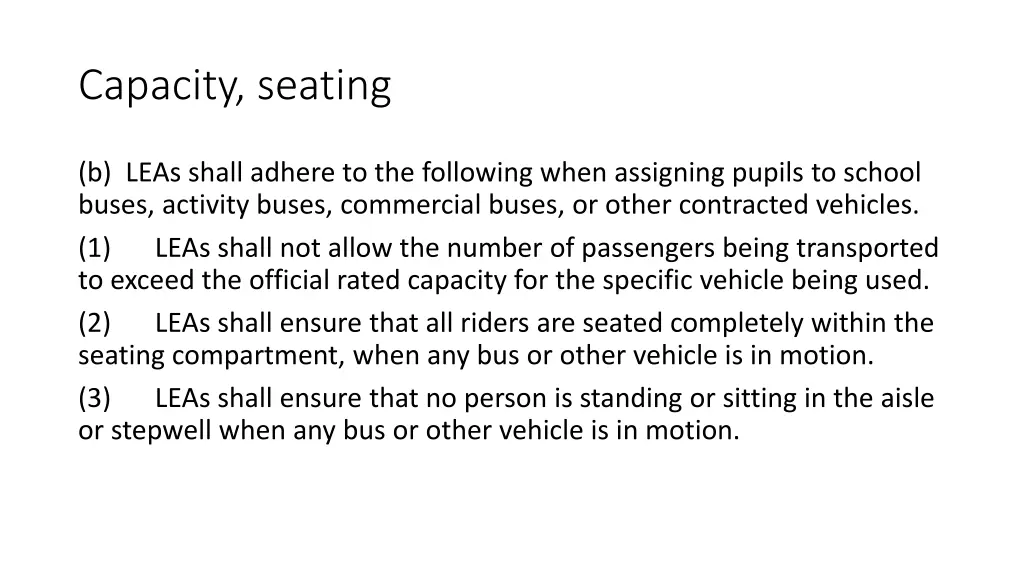 capacity seating