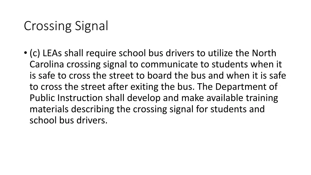 crossing signal