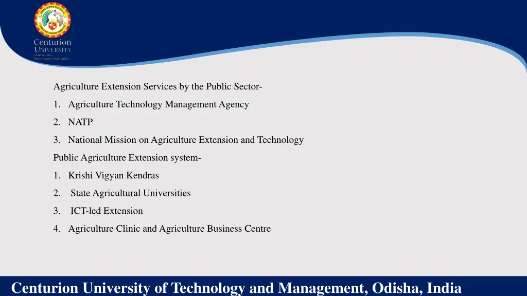 agriculture extension services by the public