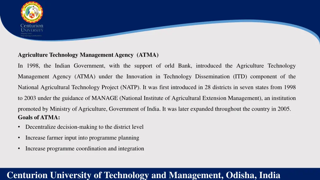 agriculture technology management agency atma