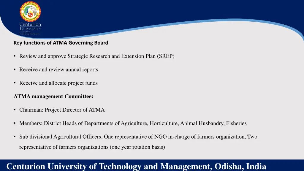 key functions of atma governing board