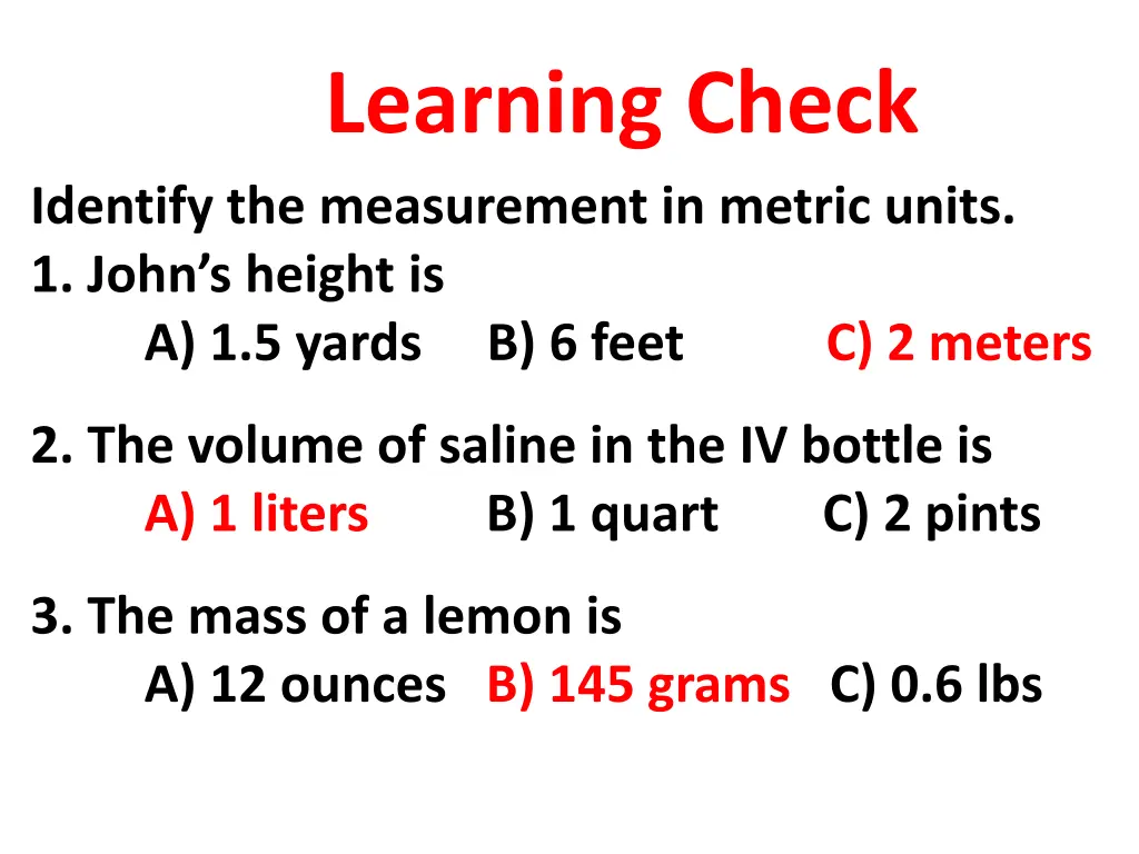 learning check 1