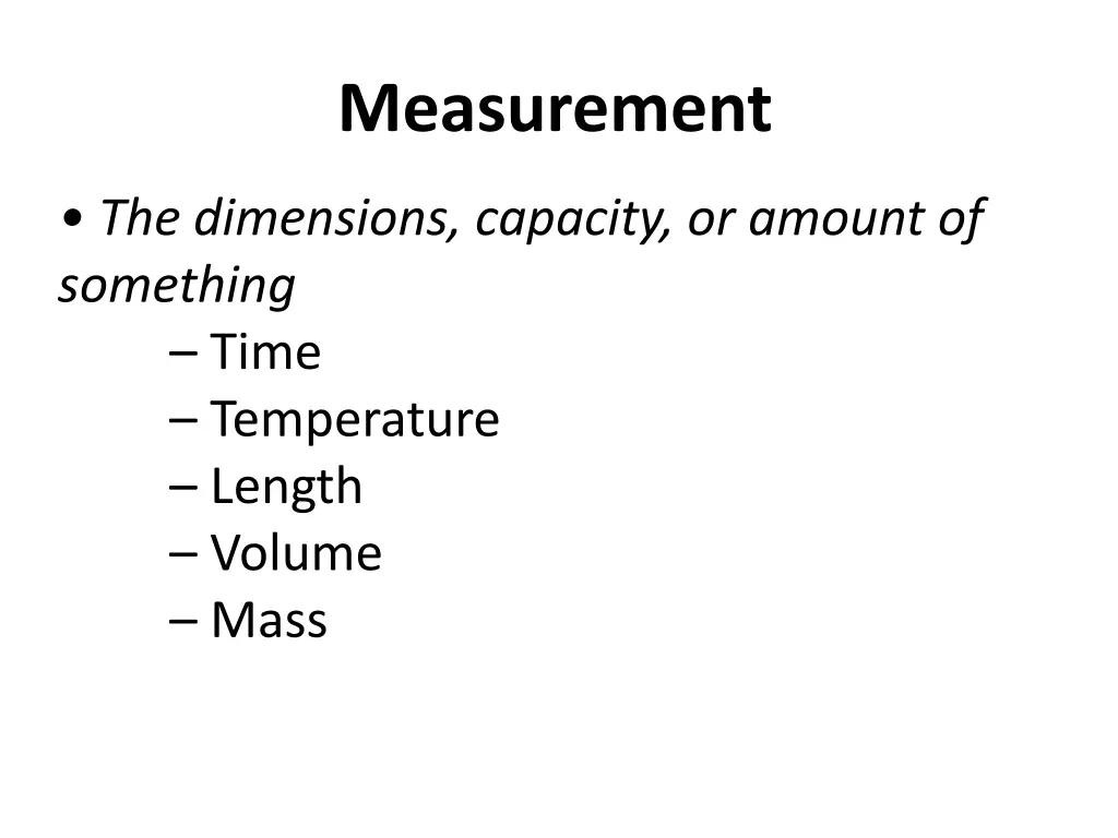 measurement