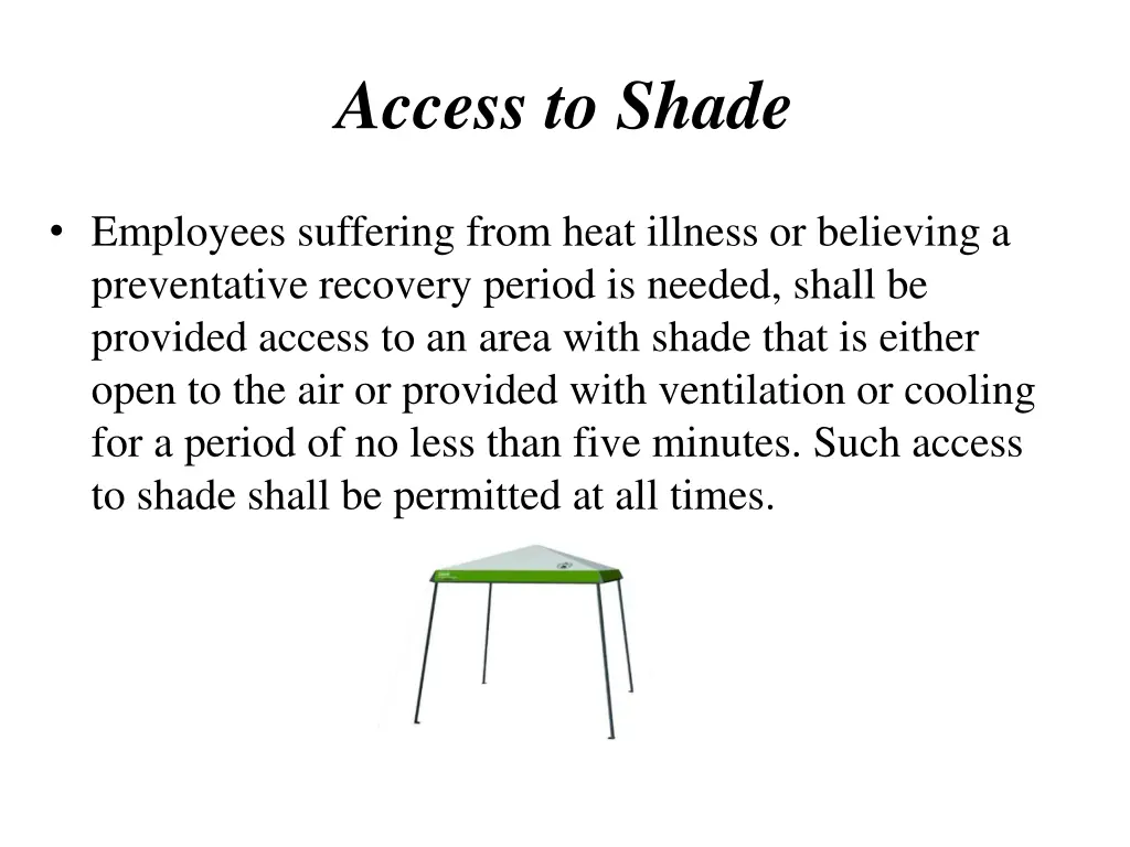 access to shade 1