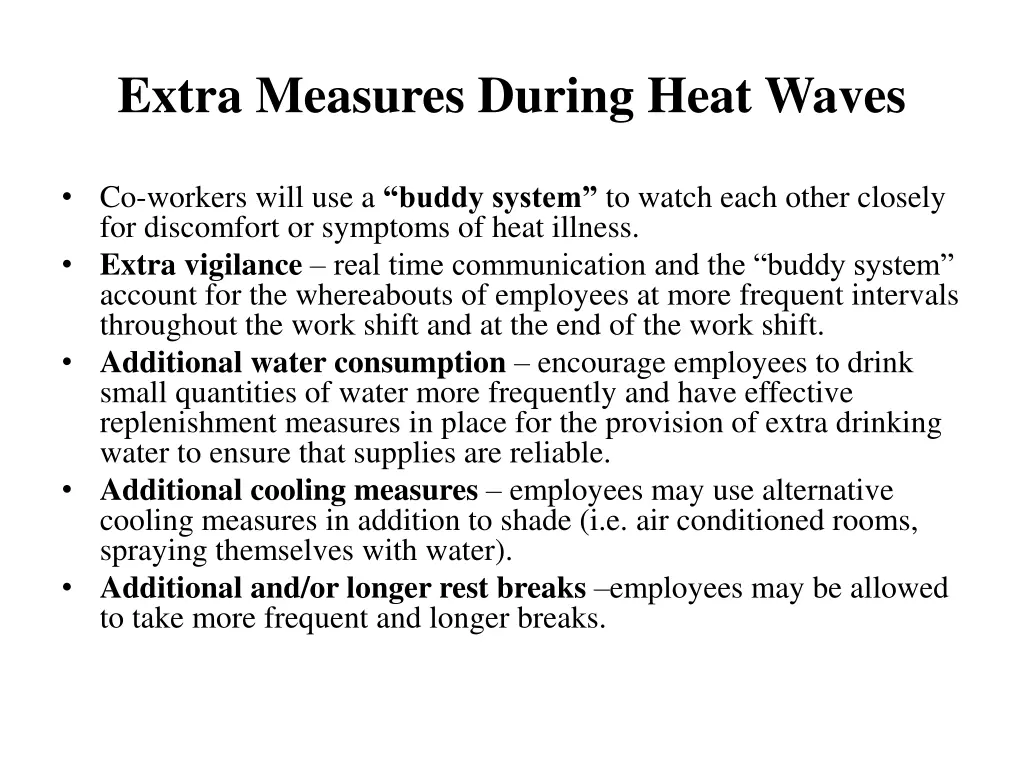 extra measures during heat waves 4