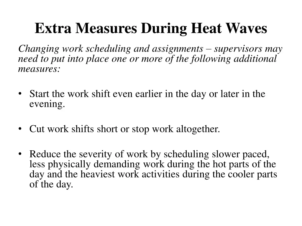 extra measures during heat waves 5