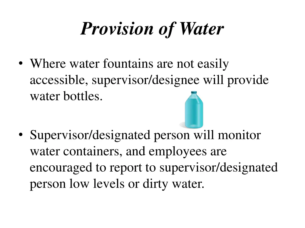 provision of water 2