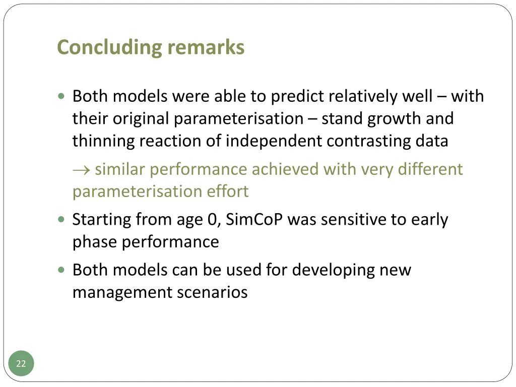 concluding remarks