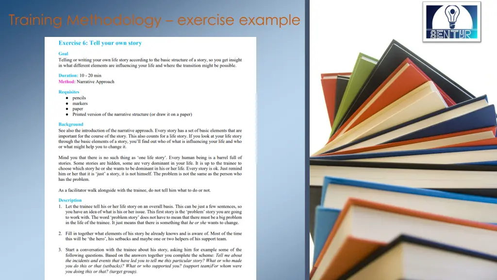 training methodology exercise example