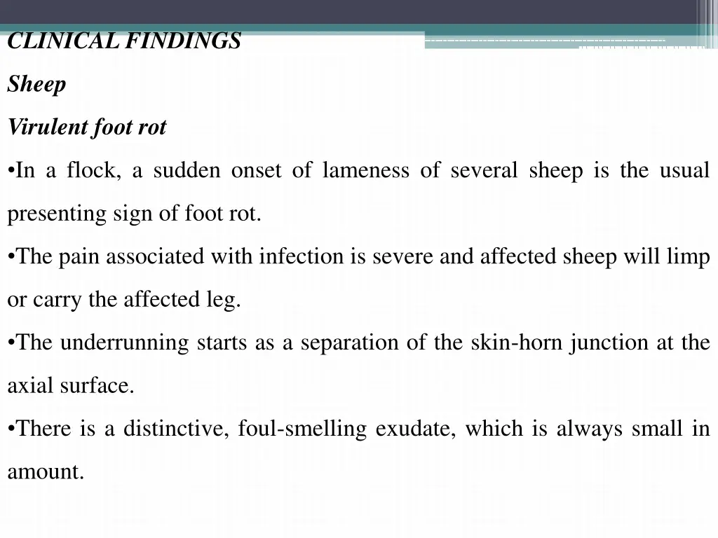 clinical findings