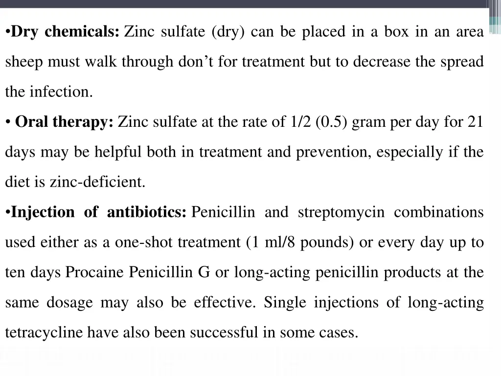 dry chemicals zinc sulfate dry can be placed