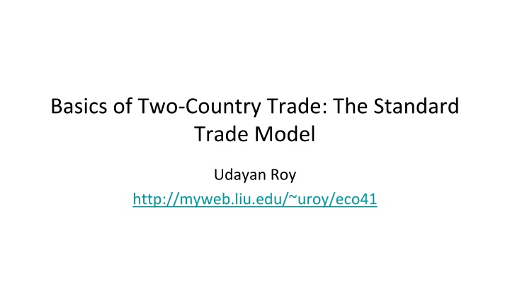 basics of two country trade the standard trade