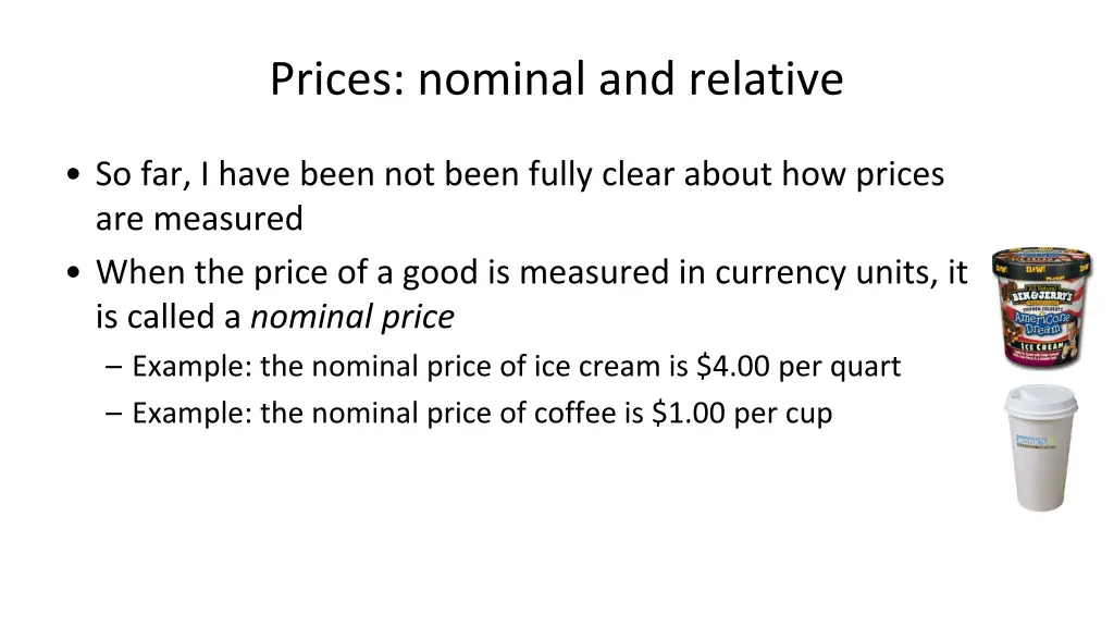 prices nominal and relative