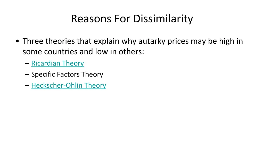 reasons for dissimilarity