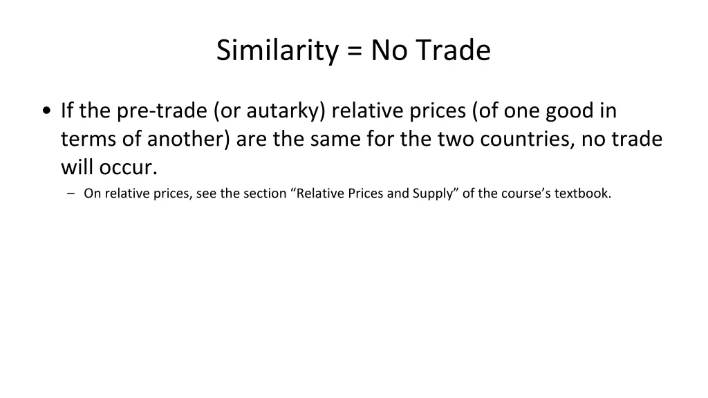 similarity no trade