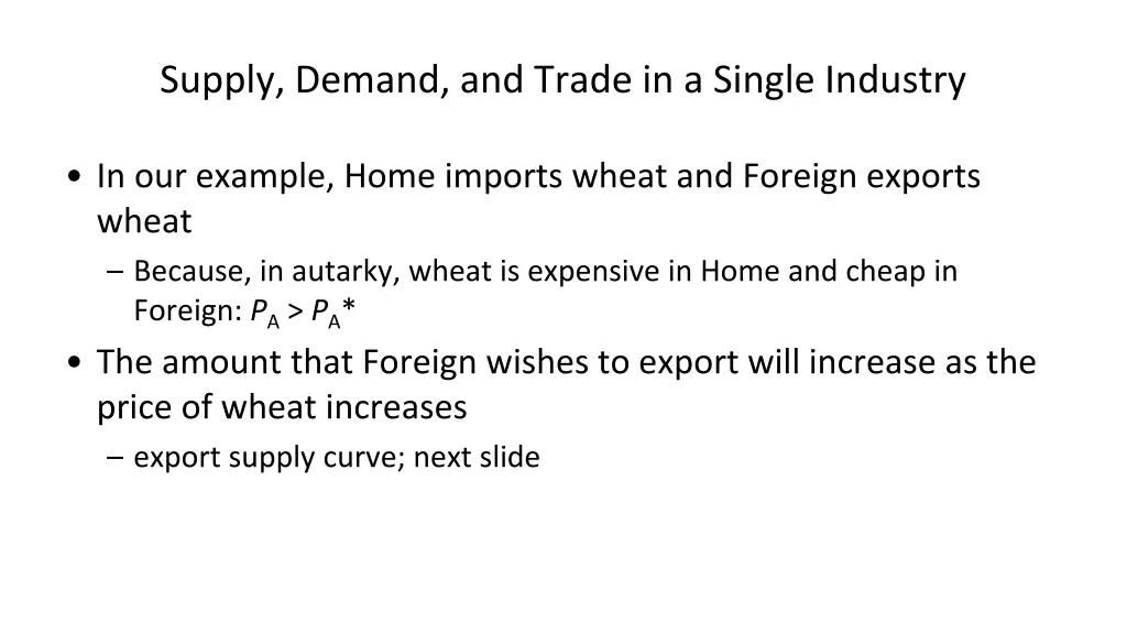 supply demand and trade in a single industry 2