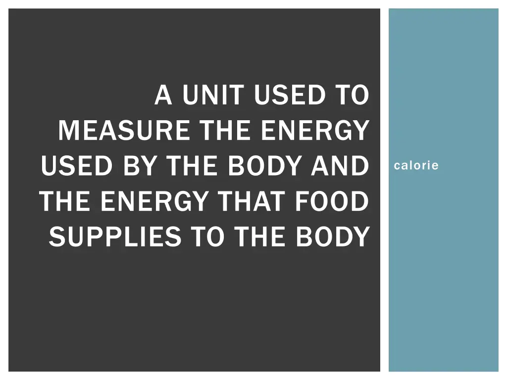 a unit used to measure the energy used