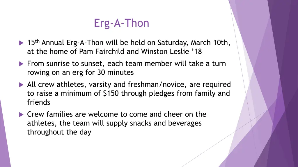 erg a thon