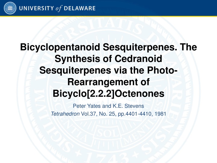 bicyclopentanoid sesquiterpenes the synthesis