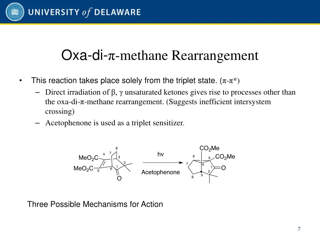 oxa di methane rearrangement