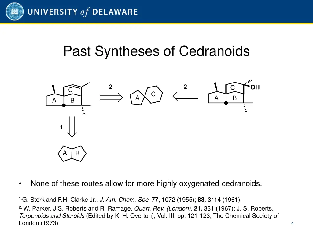 past syntheses of cedranoids