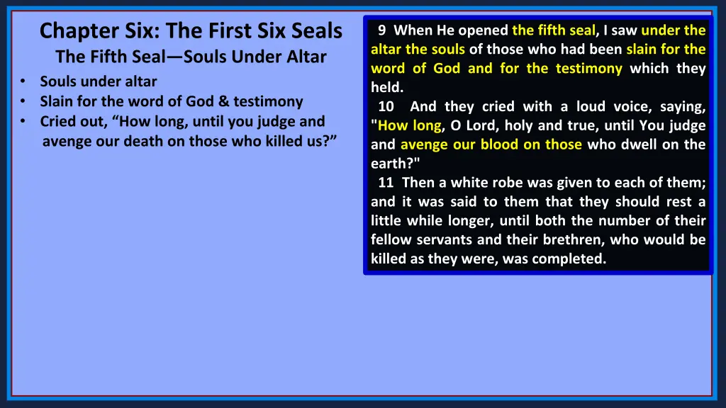 chapter six the first six seals the fifth seal 2