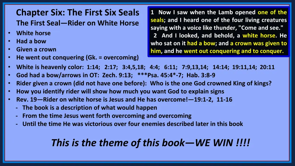 chapter six the first six seals the first seal 9