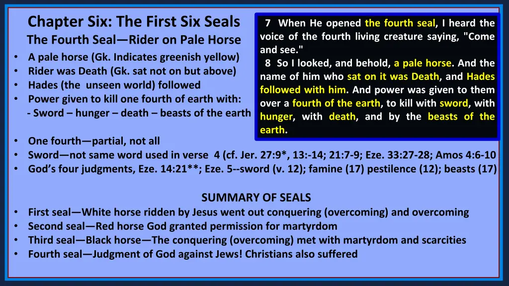 chapter six the first six seals the fourth seal 9